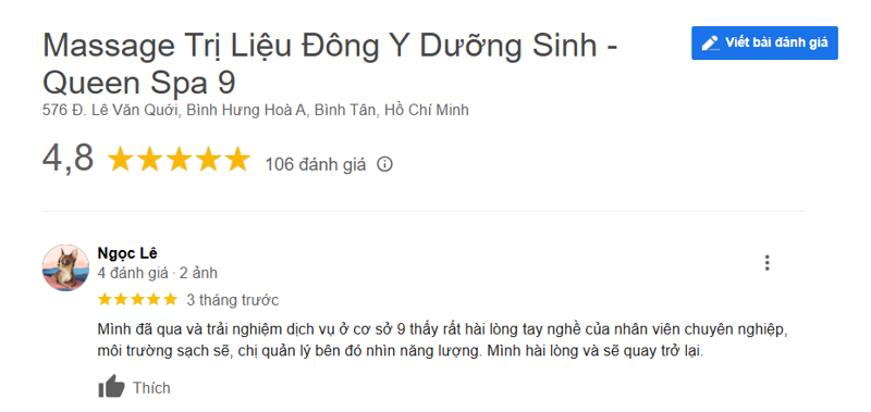 Khách hàng hài lòng sau khi trải nghiệm dịch vụ tại Queen Spa