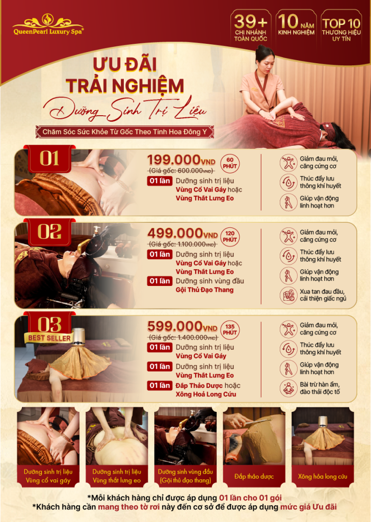 Ưu đãi dưỡng sinh trị liệu chỉ 199K